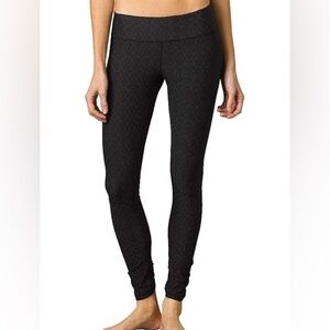 Prana Black Print Leggings size medium